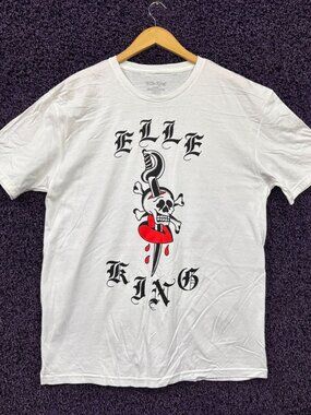 Elle King Americana Tattoo Pierce Heart Tour Stops T-Shirt L